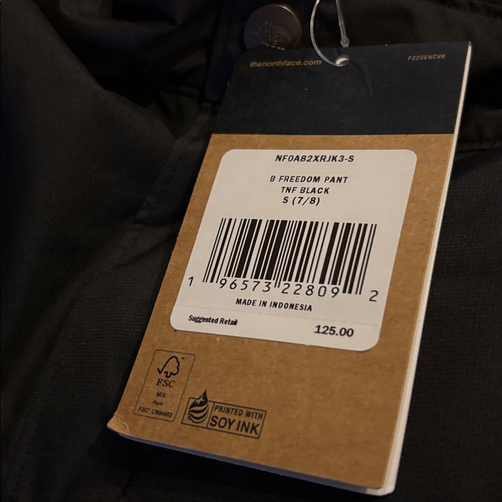 NORTH FACE FREEDOM Snow/Ski INSULATED PANTS BOYS in Black - Picture 12 of 16